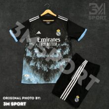 تیشرت و شورت رئال مادرید کانسپت موج های آبی2025-2026 کد 010339