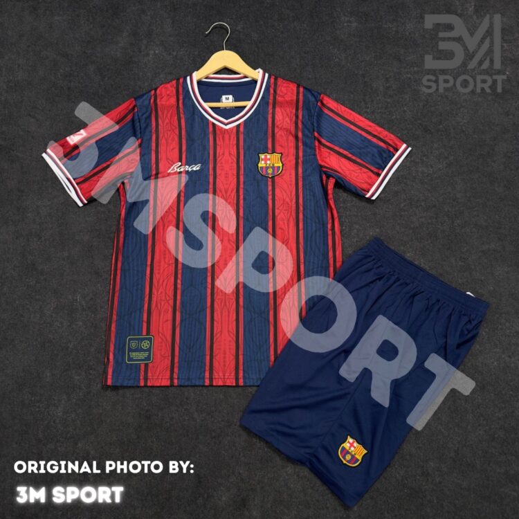 تیشرت شورت بارسلونا(کیت 125 سالگی) کد 010339